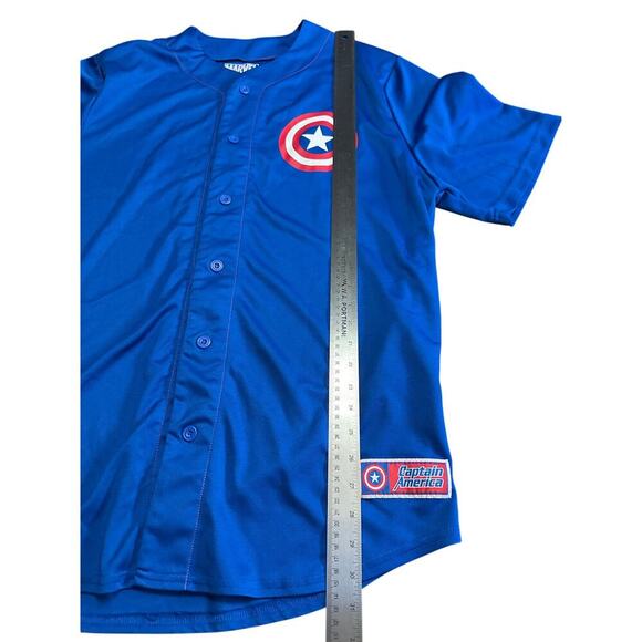 Marvel Mens XL Captain America Basrball Jersey - Picture 7 of 7